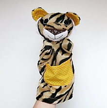 Hračky - Maňuška tiger (s tigrovaným kožúškom) - 16214196_