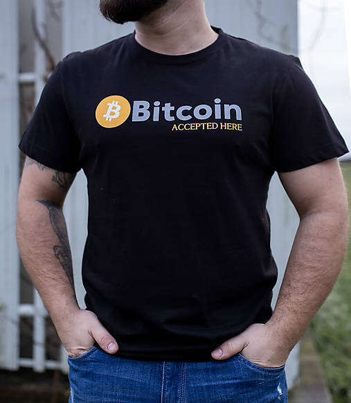 Topy, tričká, tielka - Tričko Accepted Bitcoin - 16214453_