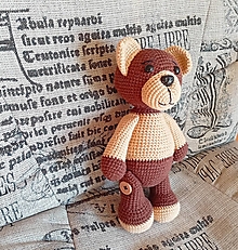 Hračky - Hačkovany medvedík - 16213485_