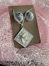Sady šperkov - 50% ZĽAVA - Betonový náhrdelník a náušnice v dárkovém setu - 16214835_