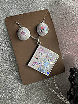 Sady šperkov - 50% ZĽAVA - Betonový náhrdelník a náušnice v dárkovém setu - 16214895_