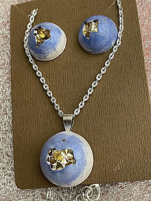 Sady šperkov - 50% ZĽAVA - Betonový náhrdelník a náušnice v dárkovém setu - 16214473_