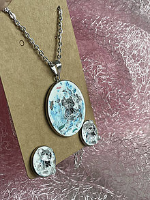 Sady šperkov - 50% ZĽAVA - Betonový náhrdelník a náušnice v dárkovém setu - 16214582_