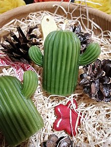 Svietidlá a sviečky - Sviečka kaktus - Vianočný výpredaj, skladom! - 16216446_