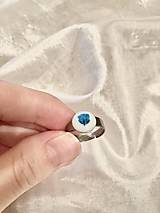 Prstene - Prsteň zo živice krúžok - modrý kvet - 16216320_