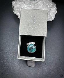 Prstene - Strieborný prsteň s tibetskym tyrkysom - 16216425_