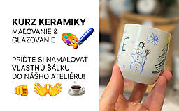 Kurzy - Kurz keramiky - maľovanie šálky - 16215900_