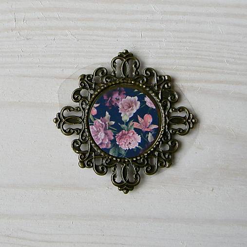 Polotovary - Kovový rámik staromosadz-RM040 - Ø4,6cm - 16216962_
