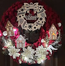 Dekorácie - Vianočný veniec na dvere - 16217473_