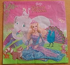 Papier - Servítka Barbie - The Island Princess 4ks (S320) - 16217696_