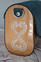 Kabelky - Kožená kabelka Zuzička (Smaragdovo - hnedá nubuk a pigmentovaná) - 16217567_