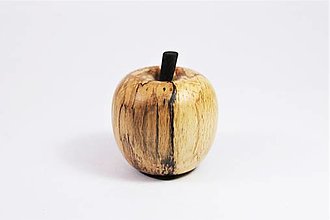Dekorácie - Dekoratívne jabĺčko zo spaltovaného bukového dreva - 16218745_