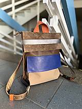 Batohy - HNEDO-FAREBNÝ kožený ruksak - 16220414_