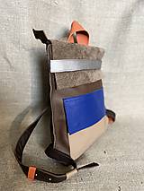 Batohy - HNEDO-FAREBNÝ kožený ruksak - 16220417_