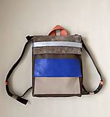 Batohy - HNEDO-FAREBNÝ kožený ruksak - 16220418_