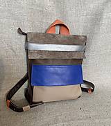 Batohy - HNEDO-FAREBNÝ kožený ruksak - 16220421_