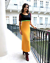 Šaty - FANY - pletené šaty pestrobarevné - 16221126_