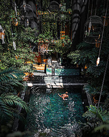 Fotografie - Photo Print “Pool in junglefish / bazén v džungli” - 16220936_