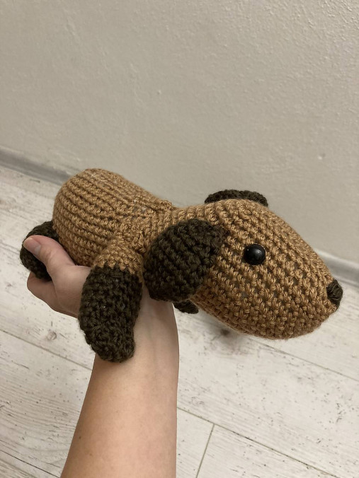 Hračky - Capybara -háčkovaná hračka /iba 2 ks/ - 16220906_