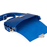 Kabelky - Kožená kabelka MidiMe (crazy modrá) - 16221772_