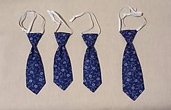 Pánske doplnky - kravata folk "modrotlač" rôzne varianty (7. detská 23 cm) - 16222439_