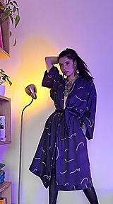 Kimoná - Kimono " indigoblue in curve " - 16223631_