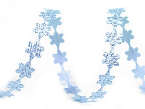 Galantéria - Saténové kvietky v metráži, 8mm sv. modrá - 16223862_