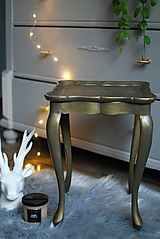 Nábytok - Bronzový stolček - 16223639_