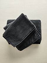 Textil - VLNIENKA prehoz na gauč   VELVET acryl Antracit ROHOVA SEDAČKA tvaru L usijeme podľa vlastných rozmerov 1 - 16225531_