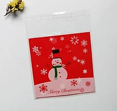 Obalový materiál - VO102 Ozdobné vianočné vrecúško 10 x 10 cm - 16225260_
