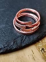 Prstene - Medený prsten 'simple' - 16226279_