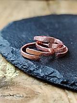 Prstene - Medený prsten 'simple' - 16226280_