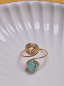 Prstene - Blue spiral - 16226496_