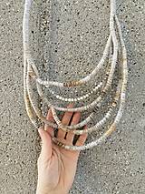 Náhrdelníky - Textilný lanový náhrdelník “PRÍRODNÝ #2” - 16227008_