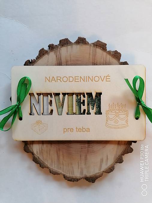 Papiernictvo - Drevena obalka k narodeninám _ Neviem - 16227778_
