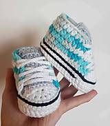 Detské topánky - Melírované tenisky bledomodré - 16228218_