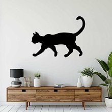 Dekorácie - Mačka na stenu - drevená dekorácia - 16228989_