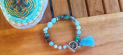 Náramky - Naramok z tyrkysu & amazonitu - 16228142_