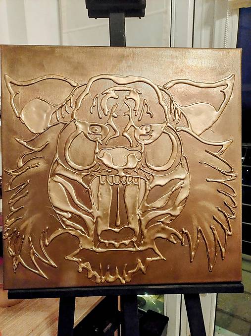 Gold tiger - 50 x 50 cm