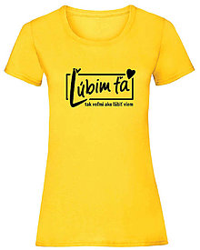 Topy, tričká, tielka - Ľúbim ťa dámske (XL - Žltá) - 16228365_