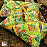 Úžitkový textil - Patchworkový polštář – udělejme si už jaro - 16229256_