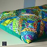 Úžitkový textil - Patchworkový polštář – modrozelený pocit - 16229277_