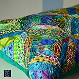 Úžitkový textil - Patchworkový polštář – modrozelený pocit - 16229279_