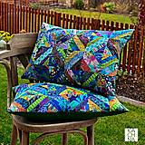 Úžitkový textil - Patchworkový polštář – barvy silvestrovské noci - 16229291_