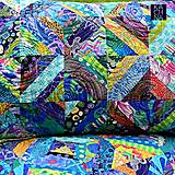 Úžitkový textil - Patchworkový polštář – barvy silvestrovské noci - 16229293_