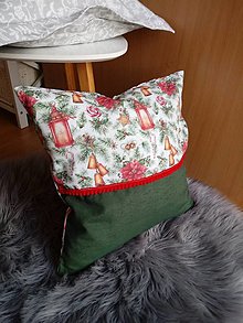 Úžitkový textil - Vianočný obliečka -lampáše - 16229528_