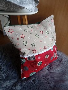 Úžitkový textil - Vianočný obliečka - hviezdičky - 16229533_