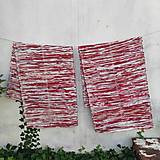Úžitkový textil - Ručne tkaný koberec, červený melír 60x150cm - 16231176_
