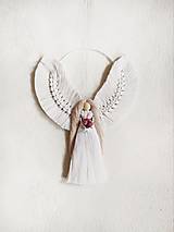 Dekorácie - Macrame anjel veľký, 36cm - 16230940_