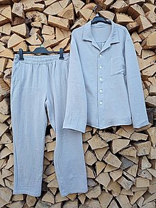 Pánske oblečenie - Pánske pyžamo z mušelinu - 16232799_